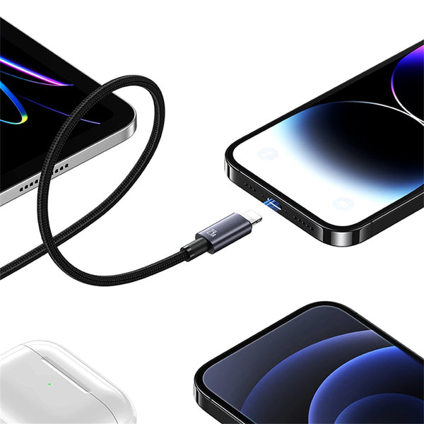USAMS US-SJ667 Lightning 2.4A Aluminum Alloy Fast Charging & Data Cable-Sufeng Series 1.2M