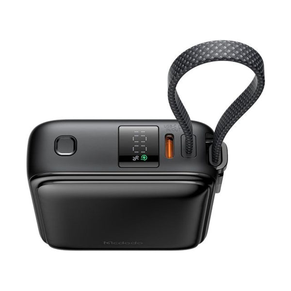 MCDODO MC-2550 22.5W Digital Display 10000mAh Mini Power Bank Built-in Cables(USB-C+Lightning)