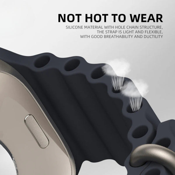 ATB Ocean Double Button Silicone Apple Watch Band