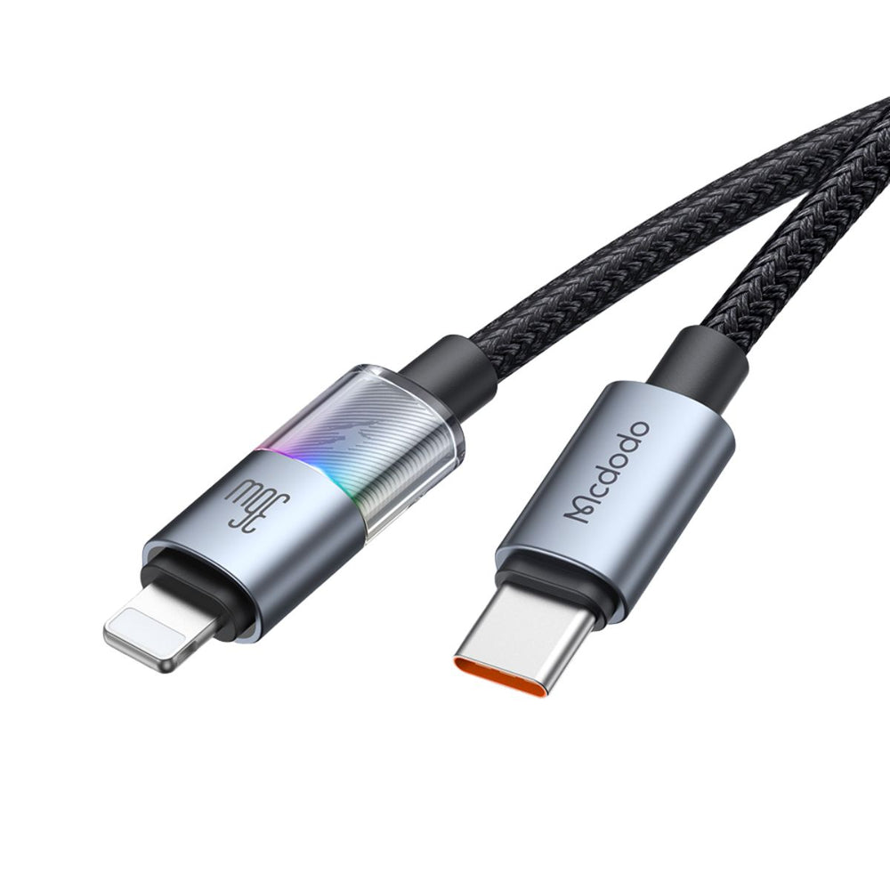 MCDODO CA-8190 USB-C to lightning Cable with 7 Colorful Lights 1.2m
