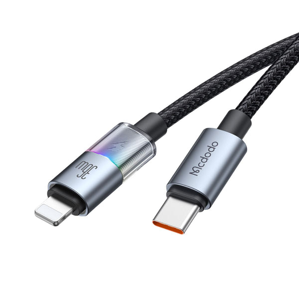 MCDODO CA-8190 USB-C to lightning Cable with 7 Colorful Lights 1.2m