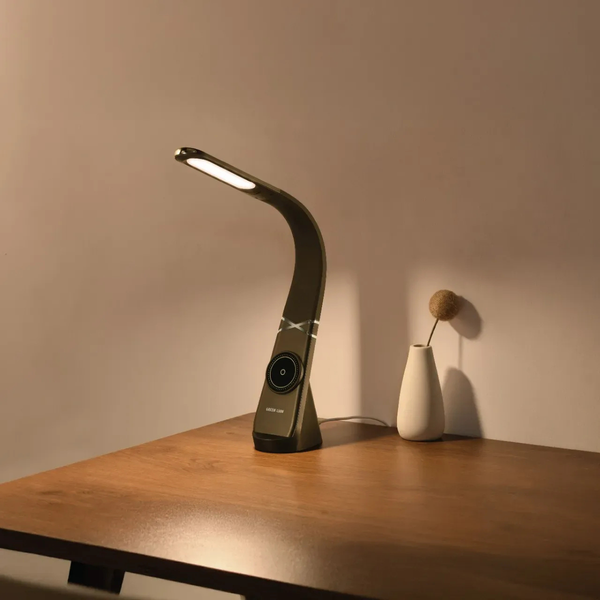 Green Lion MAG LED Gooseneck Desk Lamp with Wireless Charger