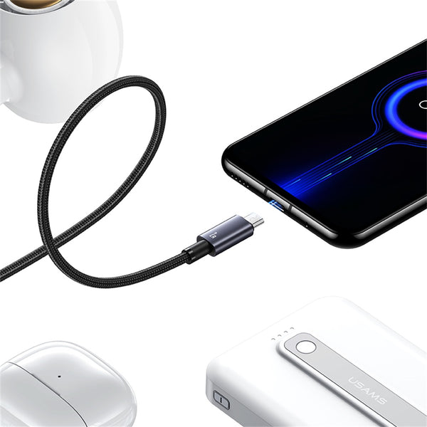 USAMS US-SJ668 Micro 2A Aluminum Alloy Fast Charging & Data Cable-Sufeng Series 1.2M