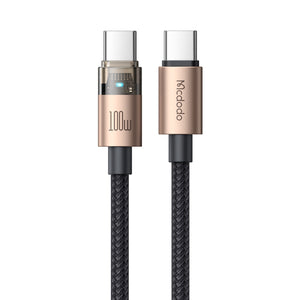 MCDODO CA-5580 Transparent Cable with Charging Light 1.2m