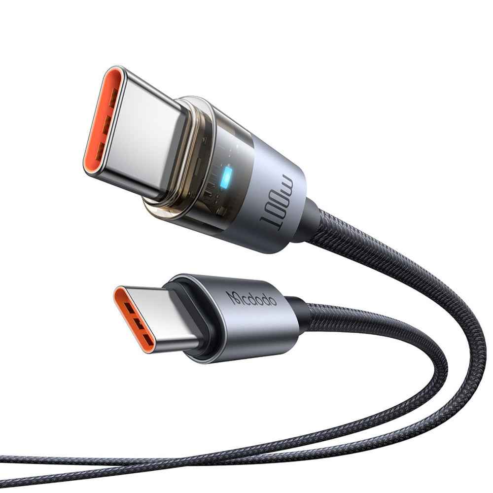 MCDODO CA-5580 Transparent Cable with Charging Light 1.2m