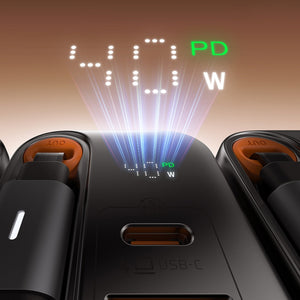 MCDODO CH-4280 40W Digital Display GaN Charger Built-in 65cm retractable