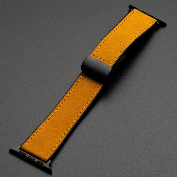 Magnetic Leather Apple Watch Band