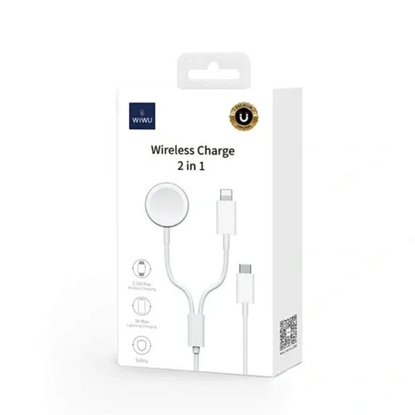 WiWU 2 in 1 wireless charger for apple watch M10