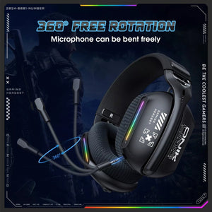 ONIKUMA GT808 Tri-mode Gaming Headset RGB Lighting