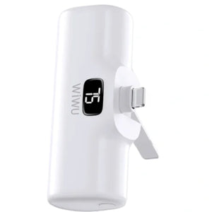 WiWU New 5000mAh Capsule Tail Plug Mobile 2 in 1 Power Bank P017
