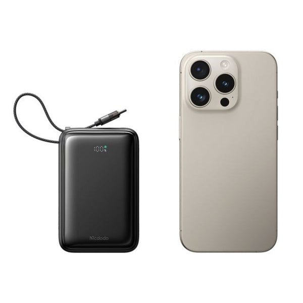MCDODO MC-6370 65W Digital Display 20000mAh 1C+1A Mini Power Bank Built-in Cable