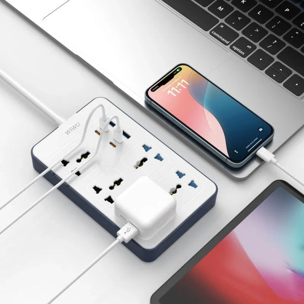 WiWU Wi S006 11 in 1 GaN Power Strip EU 2M (20W)