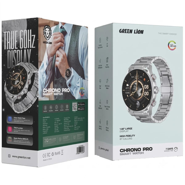 Green Lion Chrono Pro Smart Watch Silver