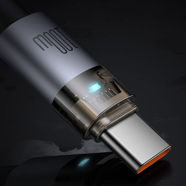 MCDODO CA-5580 Transparent Cable with Charging Light 1.2m