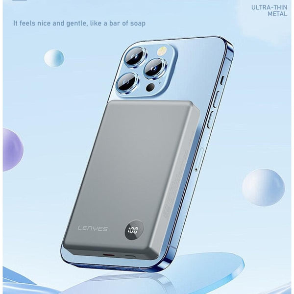 LENYES 15W Wireless Magnet Power Bank 10000mAh PW137D