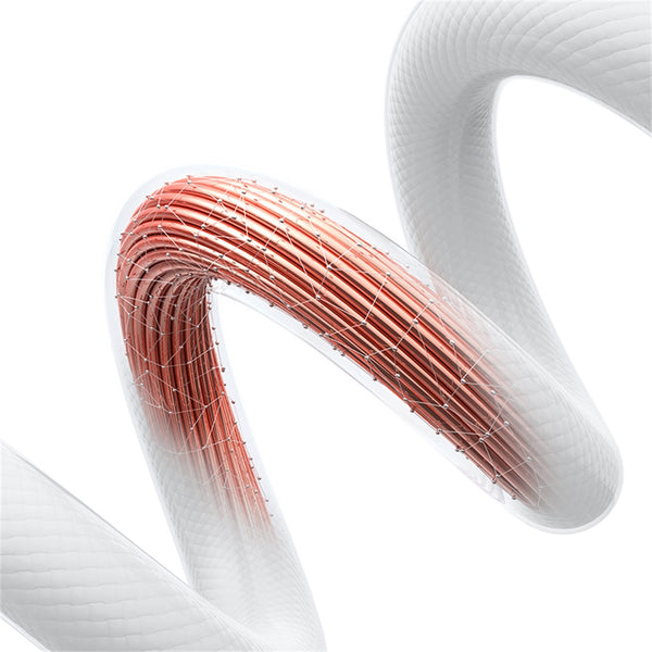 USAMS US-SJ660 Type-C To Type-C PD100W Fast Charging Transparent Data Cable With Light--Cloud Series 1.2M