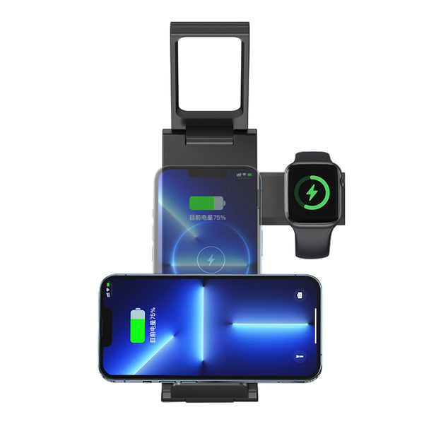 USAMS US-CD181 15W 3in1 Folding Wireless Charging Stand With Table Lamp