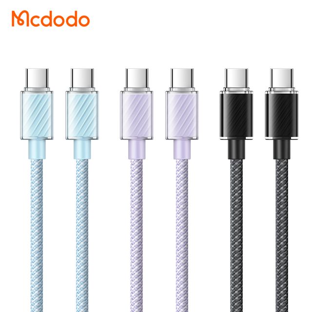 MCDODO CA-3670 100W Type-C to Type-C Transparent Data Cable 1.2m
