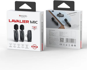Yesido KR14 Low-latency Wireless Lavalier Dual Microphone Receiver