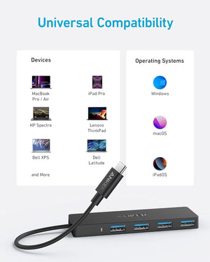 Anker USB-C Data Hub (4-in-1, 5Gbps)