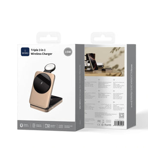 WiWU Triple 3 in 1 Wireless Charger W038