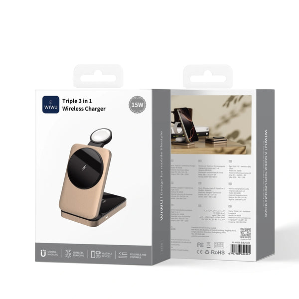 WiWU Triple 3 in 1 Wireless Charger W038