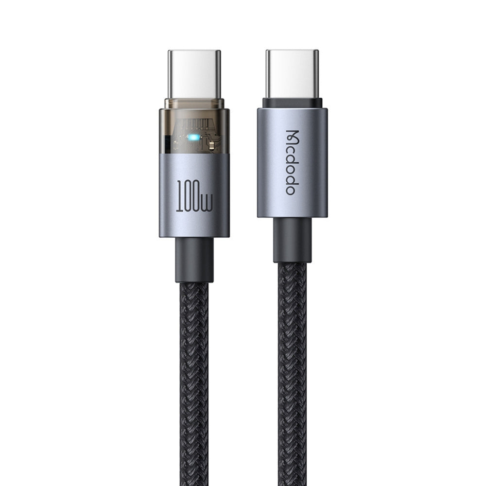 MCDODO CA-5580 Transparent Cable with Charging Light 1.2m