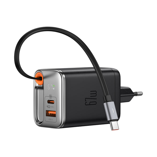 MCDODO CH-4100 67W Digital Display GaN Charger Built-in 65cm retractable