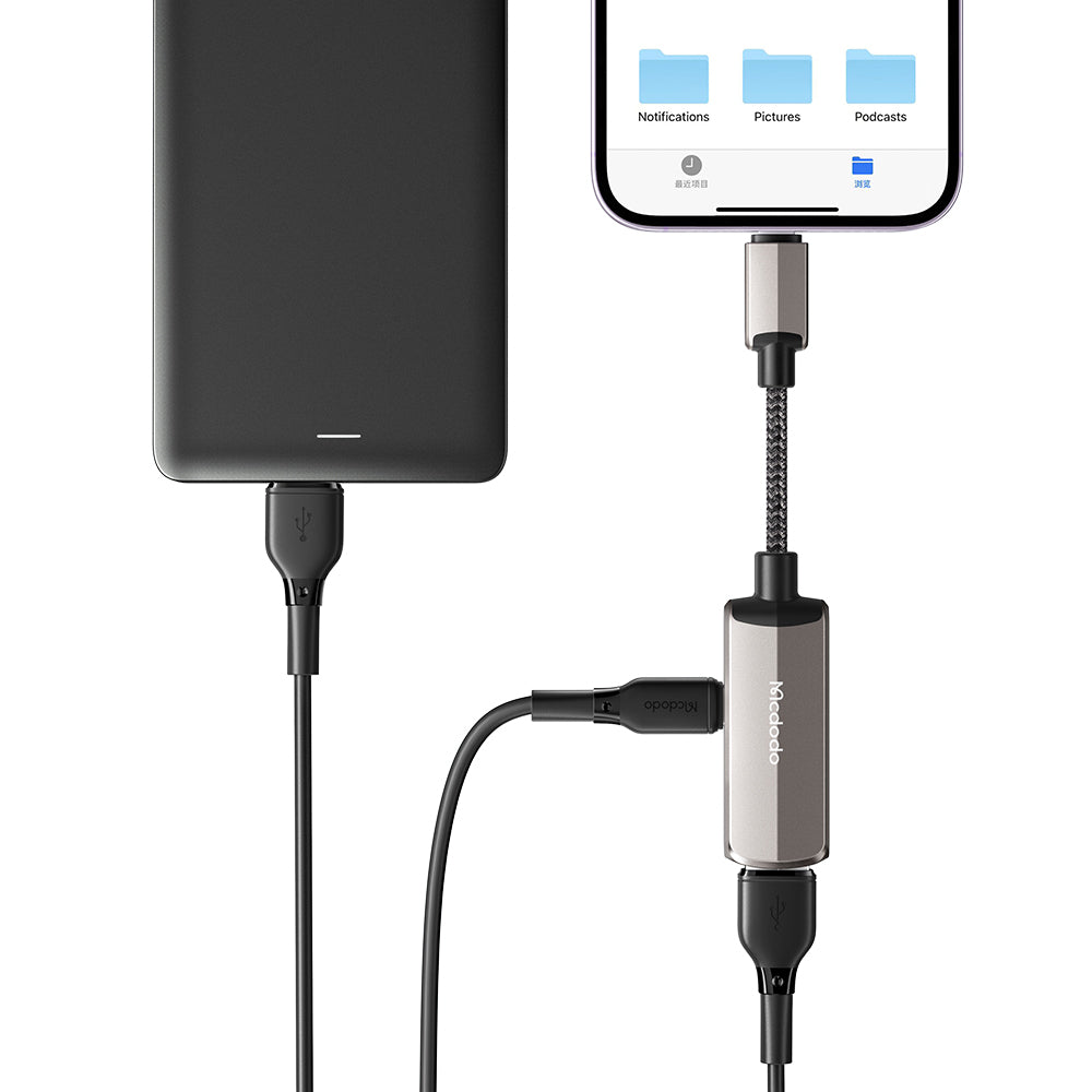 MCDODO CA-2690 2 in 1 OTG USB To Lightning Convertor (OTG+ Lightning)