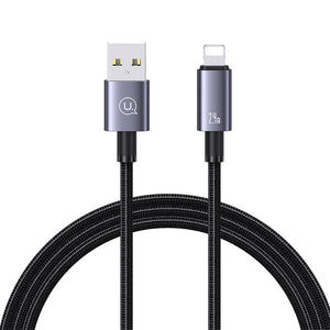USAMS US-SJ667 Lightning 2.4A Aluminum Alloy Fast Charging & Data Cable-Sufeng Series 1.2M