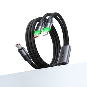 MCDODO CA-6700 2 in 1 100W Fast Charge Cable with LED 1.5m
