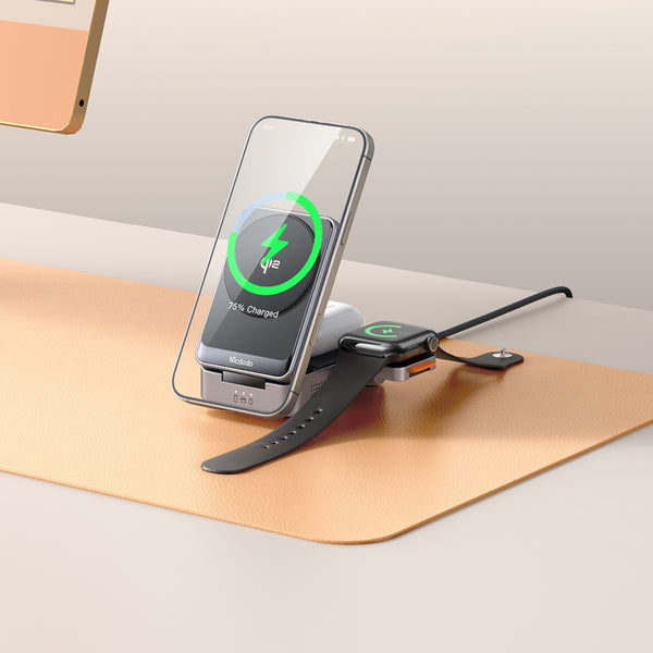 MCDODO CH-5190 MagQ Qi2 Foldable 3 in 1 Magnetic Wireless Charging Station