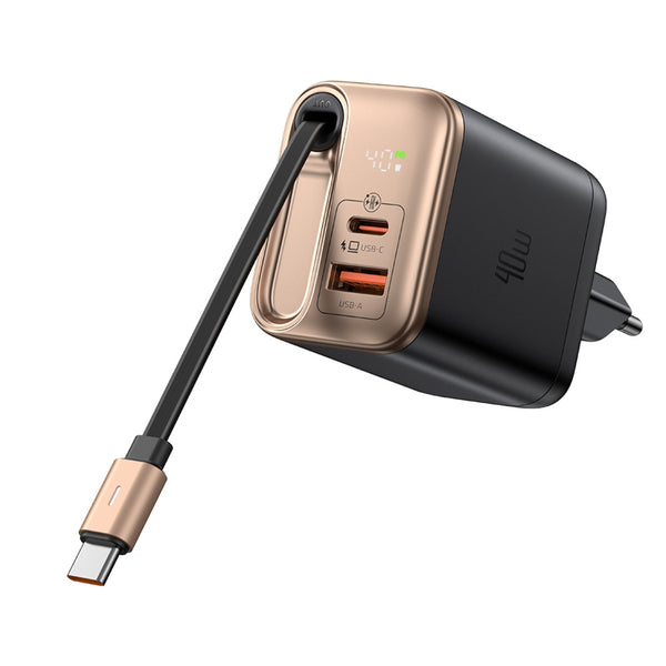 MCDODO CH-4280 40W Digital Display GaN Charger Built-in 65cm retractable