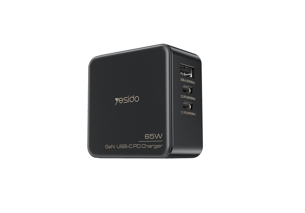 Yesido YC42 GaN 3 Ports Charger 3 in 1 Replicable charging plug 65W Mini Fast Charger
