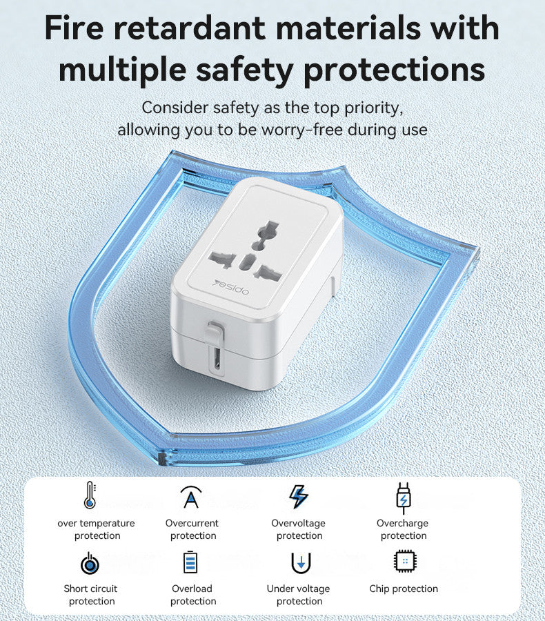 Yesido MC32 1380W High Power Multi-national Standard Plug