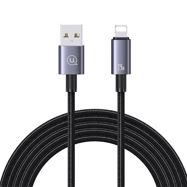 USAMS US-SJ667 Lightning 2.4A Aluminum Alloy Fast Charging & Data Cable-Sufeng Series 1.2M
