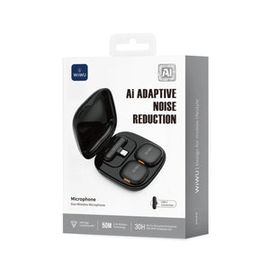 WiWU AI Noise-Canceling Lavalier Microphone WM006