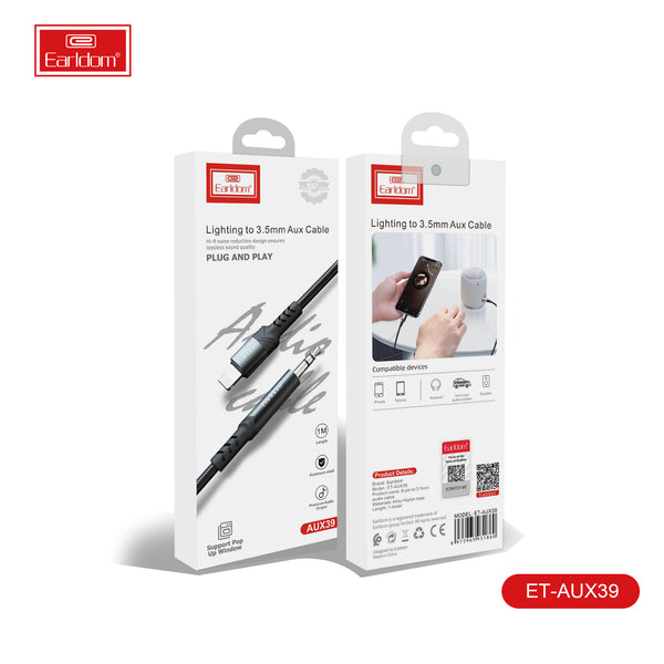 Earldom ET-AUX39 100CM Lightning AUX Cable