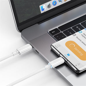 USAMS US-SJ660 Type-C To Type-C PD100W Fast Charging Transparent Data Cable With Light--Cloud Series 1.2M