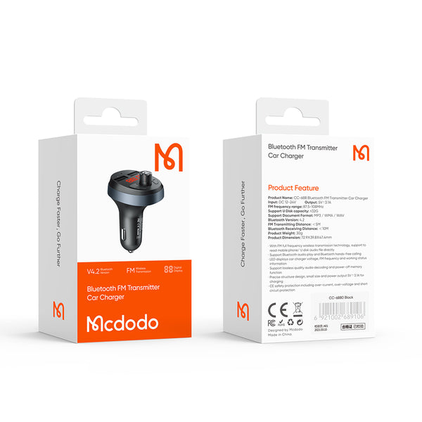 MCDODO CC-6880 15W Bluetooth Car Adapter