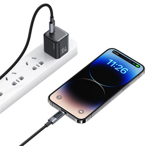 USAMS US-SJ672 Type-C To Lightning 30W Aluminum Alloy Digital Display Fast Charging & Data Cable-Sufeng Series 1.2m