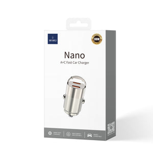 WIWU 30W Nano Dual C Fast Car Charger Wi- QC029
