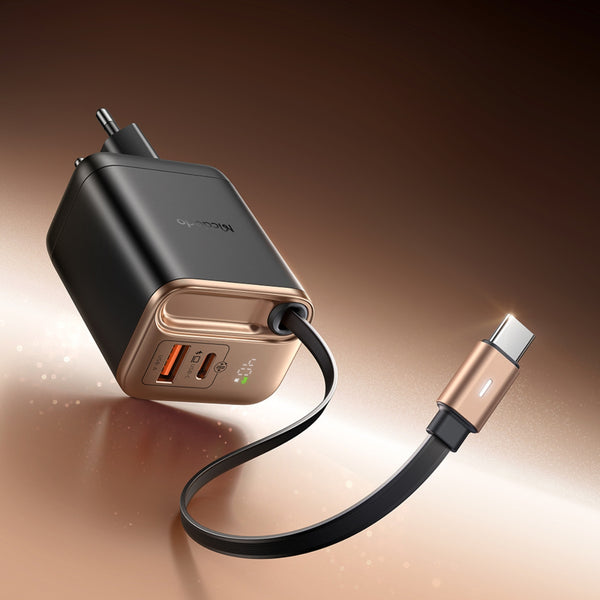 MCDODO CH-4280 40W Digital Display GaN Charger Built-in 65cm retractable