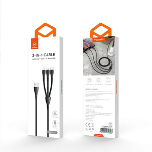 MCDODO CA-6960 3 in 1 Data Cable 1.2m