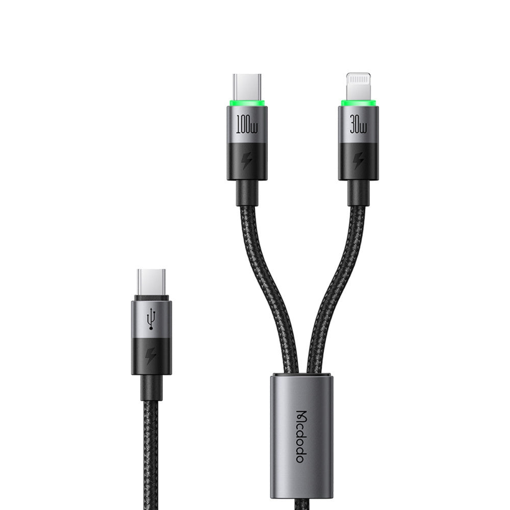 MCDODO CA-6700 2 in 1 100W Fast Charge Cable with LED 1.5m