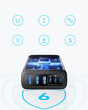 Anker Charger 112W, 6 Ports GaN Charger