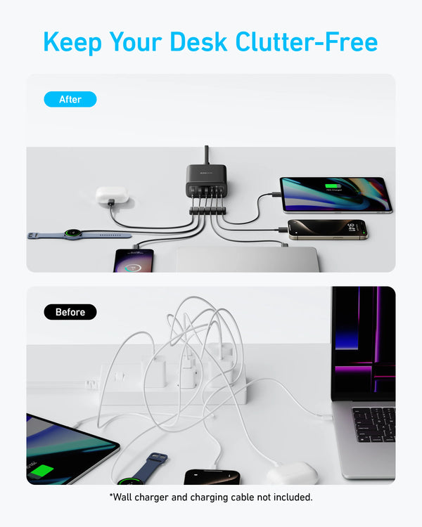 Anker Charger 112W, 6 Ports GaN Charger