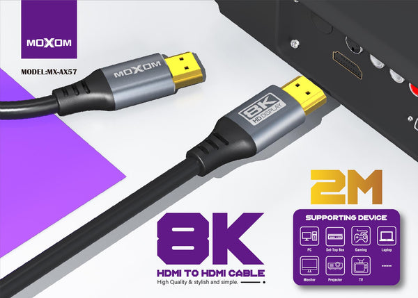 MOXOM MX-AX57 8K 2M HDMI to HDMI Cable