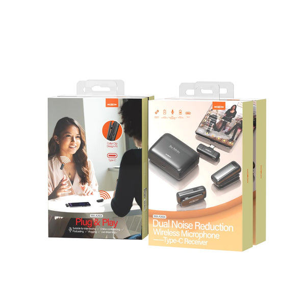 MOXOM MX-AX64 Dual Noise Reduction Wireless Microphone
