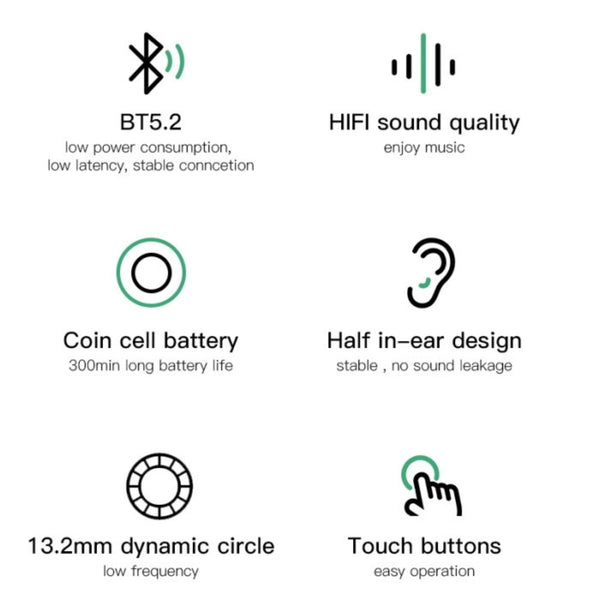 BT11 True Wireless In-Ear Bluetooth Earphones
